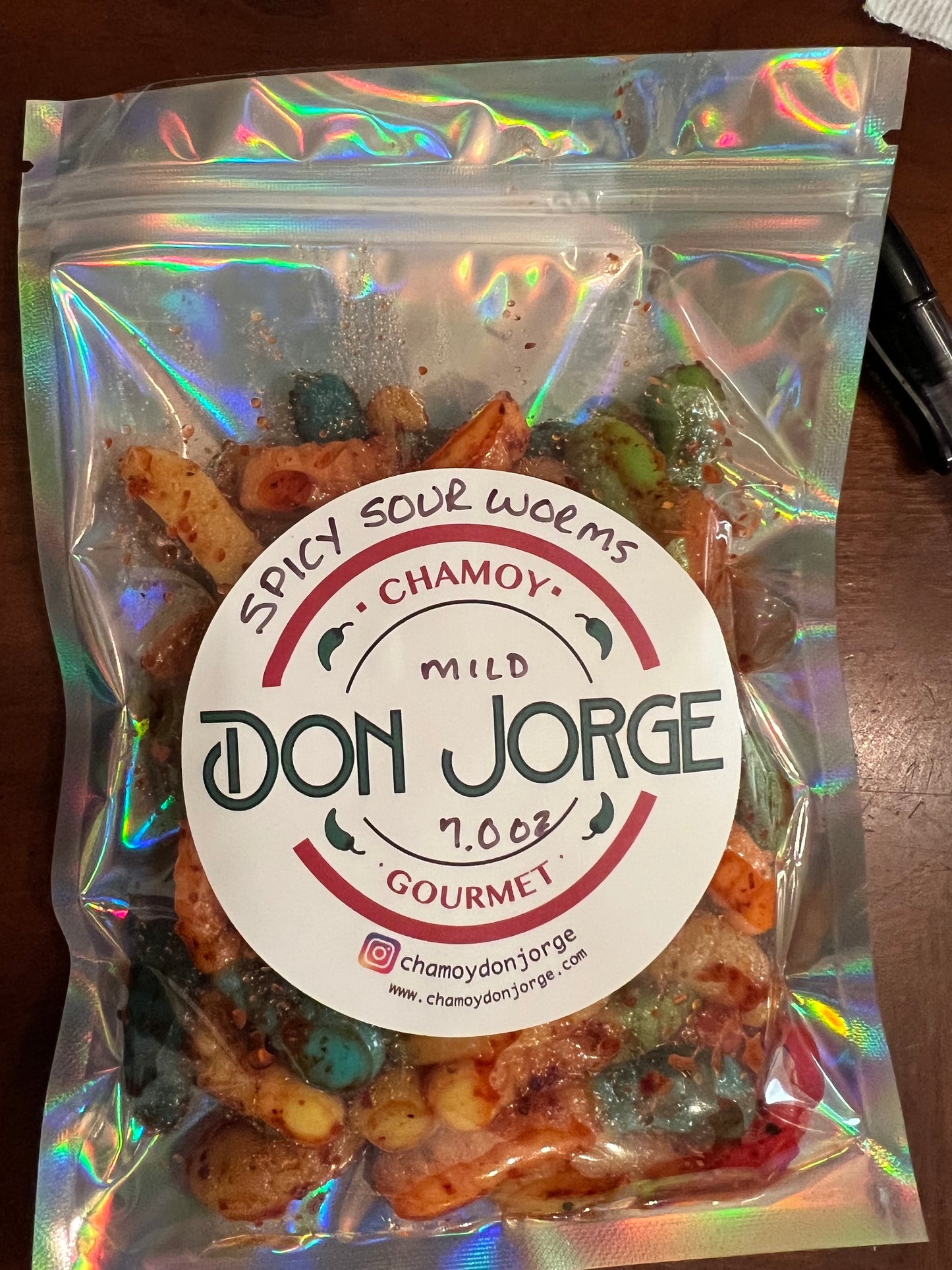 Spicy Sour Worms Mild Large